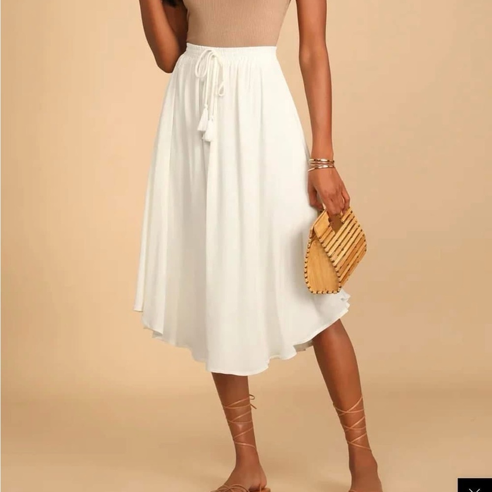 Regatta Ivory Tassel Midi Skirt